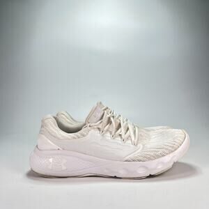 Under Armour Charged Vantage White Athletic Lace Up Running Shoes Women's Sz 9.5